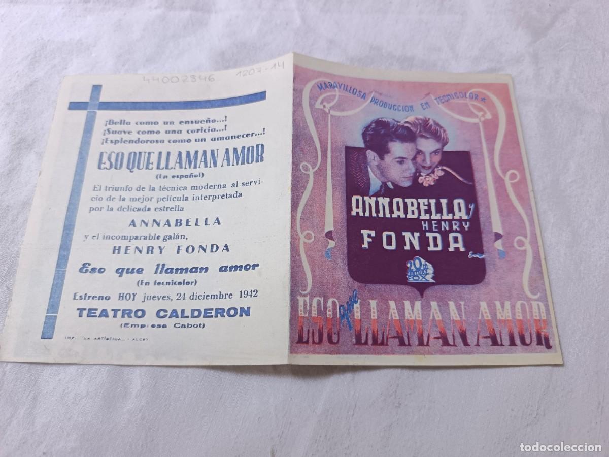 Cinema: Folleto de Mano de Cine, Eso que Llaman Amor