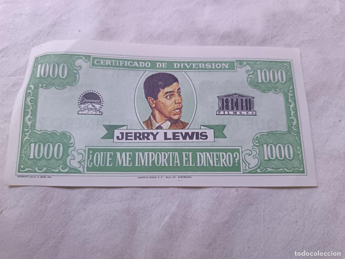 Cinema: Folleto de Mano de Cine, &iquest;Qu&eacute; me Importa el Dinero?, Jerry Lewis