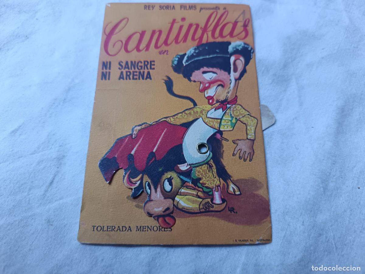 Cine: Raro, Folleto de Mano de Cine, Articulado o Troquelado, Cantinflas, Ni Sangre ni Arena