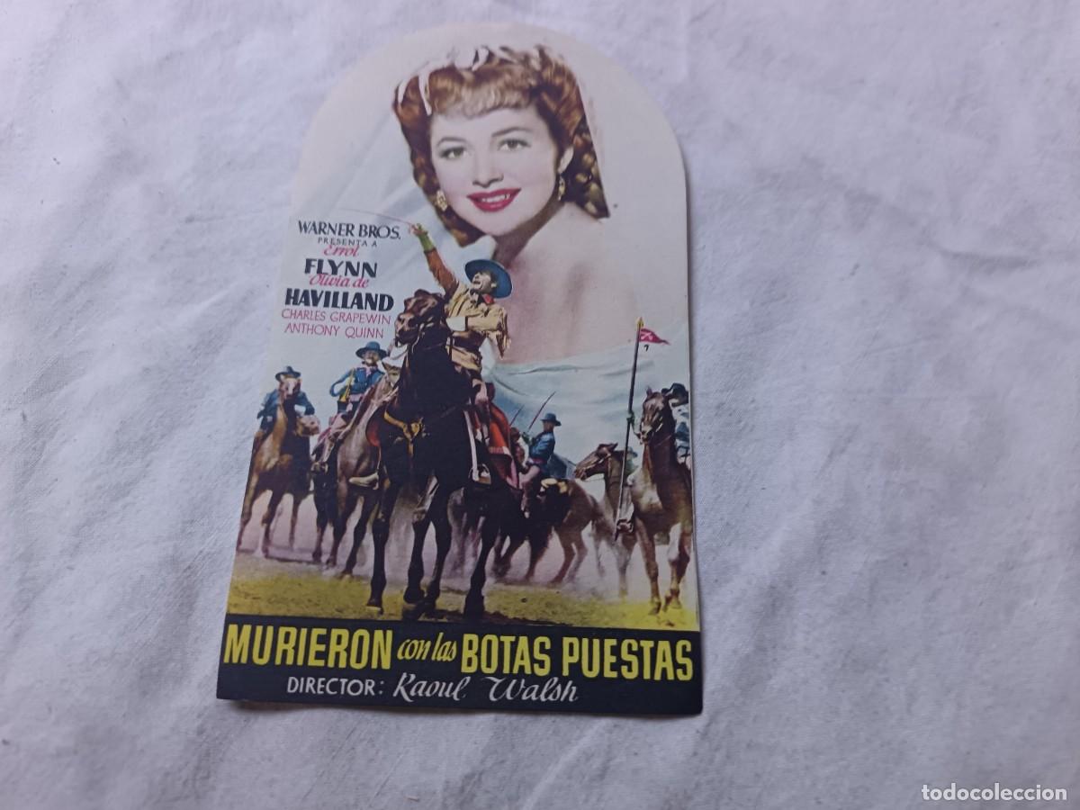 Cinema: Folleto de Mano de Cine, Troquelado, Murieron con las Botas Puestas