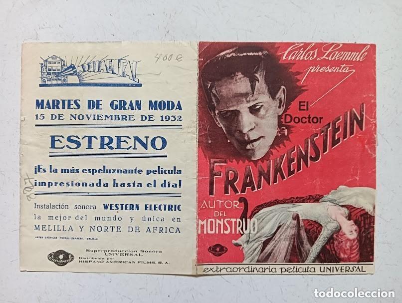 Cinema: EL DOCTOR FRANKENSTEIN PROGRAMA DOBLE UNIVERSAL BORIS KARLOFF MAE CLARKE JAMES WHALE A