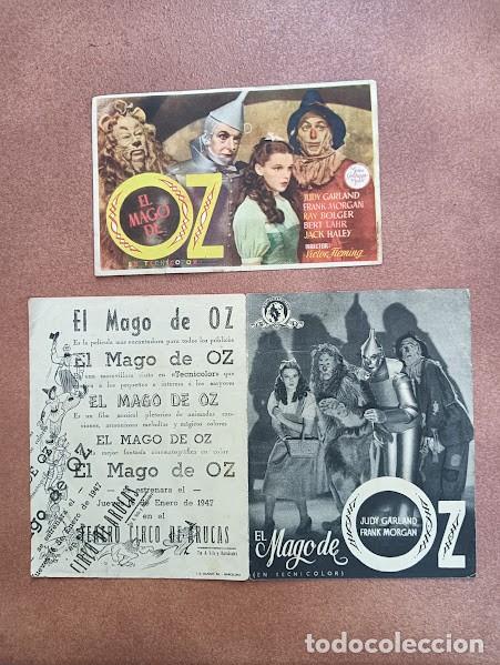 Folhetos de m&atilde;o de filmes antigos de cinema: EL MAGO DE OZ 2 PROGRAMAS MGM JUDY GARLAND ESTRENO