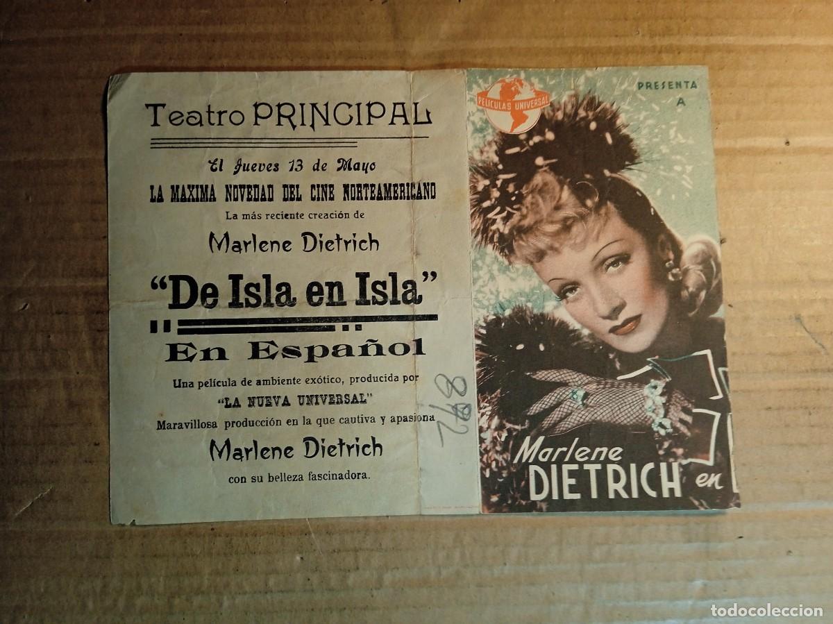 Cine: FOLLETO DE MANO DOBLE DE LA PEL&Iacute;CULA DE ISLA EN ISLA - Foto 3