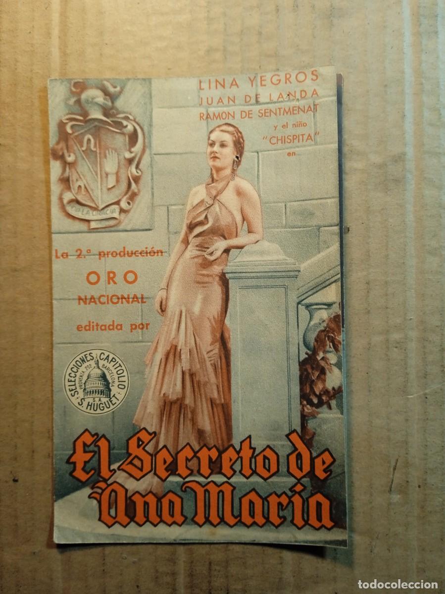  Flyers Publicitaires de films Anciens: FOLLETO DE MANO DOBLE DE LA PEL&Iacute;CULA EL SECRETO DE ANA MARIA