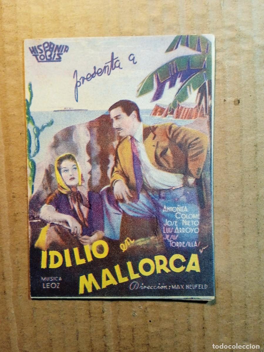  Flyers Publicitaires de films Anciens: FOLLETO DE MANO DOBLE DE LA PEL&Iacute;CULA IDILIO EN MALLORCA