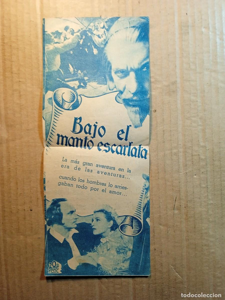 Cine: FOLLETO DE MANO DOBLE DE LA PEL&Iacute;CULA BAJO EL MANDO ESCARLATA