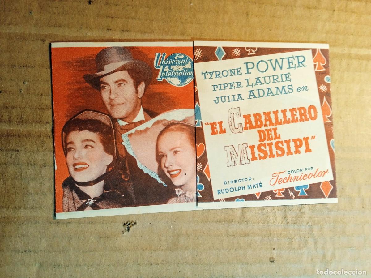 Cinema: FOLLETO DE MANO DOBLE DE LA PEL&Iacute;CULA EL CABALLERO DEL MISISIP&Iacute;