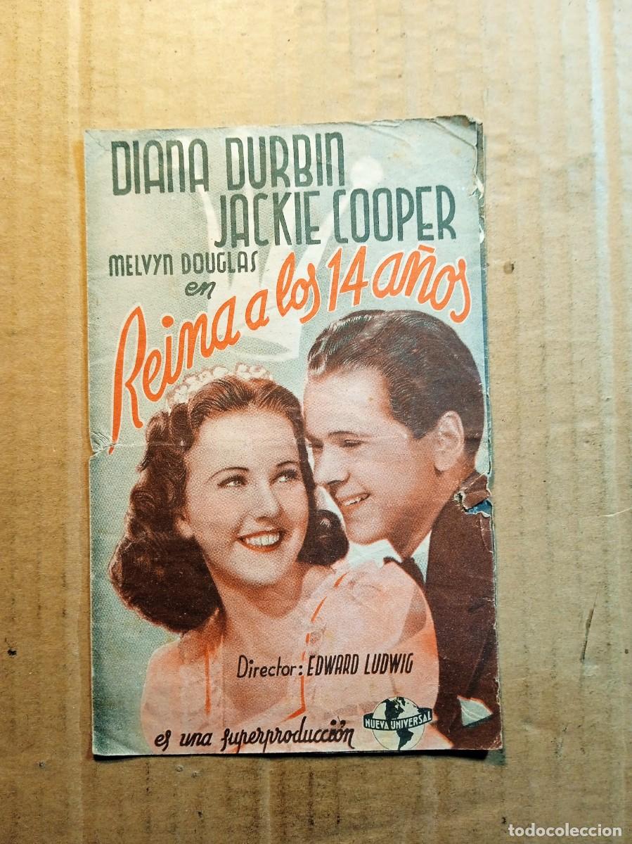  Flyers Publicitaires de films Anciens: FOLLETO DE MANO DOBLE DE LA PEL&Iacute;CULA REINA A LOS 14 A&Ntilde;OS