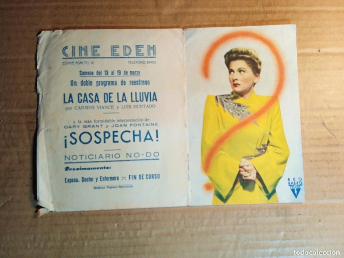 Cine: FOLLETO DE MANO DOBLE DE LA PEL&Iacute;CULA SOSPECHA - Foto 3