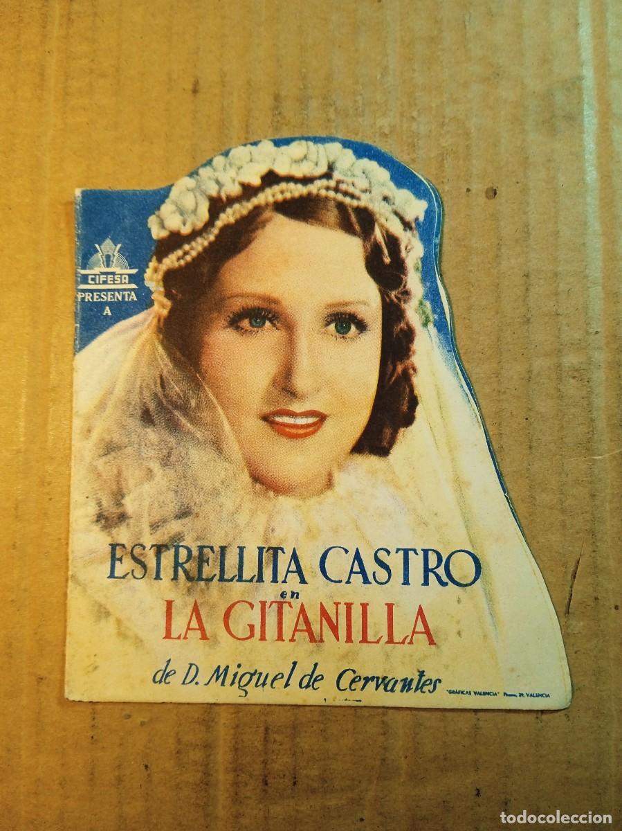  Flyers Publicitaires de films Anciens: FOLLETO DE MANO TROQUELADO LA GITANILLA