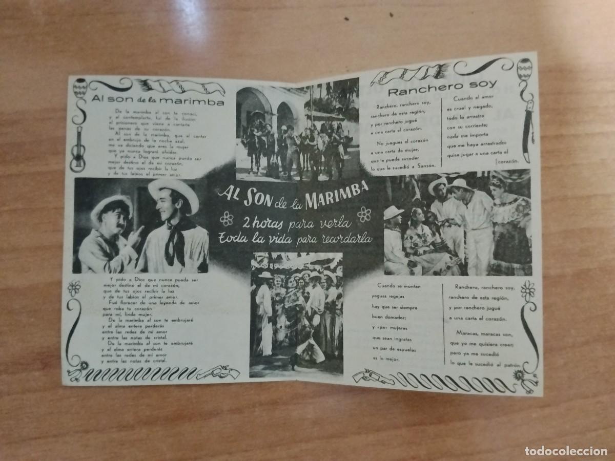 Cine: TURQ-PROGRAMA DE LA PELICULA --`AL SON DE LA MARIMBA - Foto 2