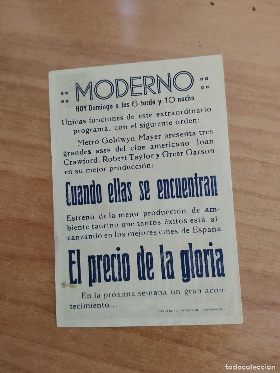 Cine: ROSA-PROGRAMA DE LA PELICULA --`EL PRECIO DE LA GLORIA ct - Foto 2
