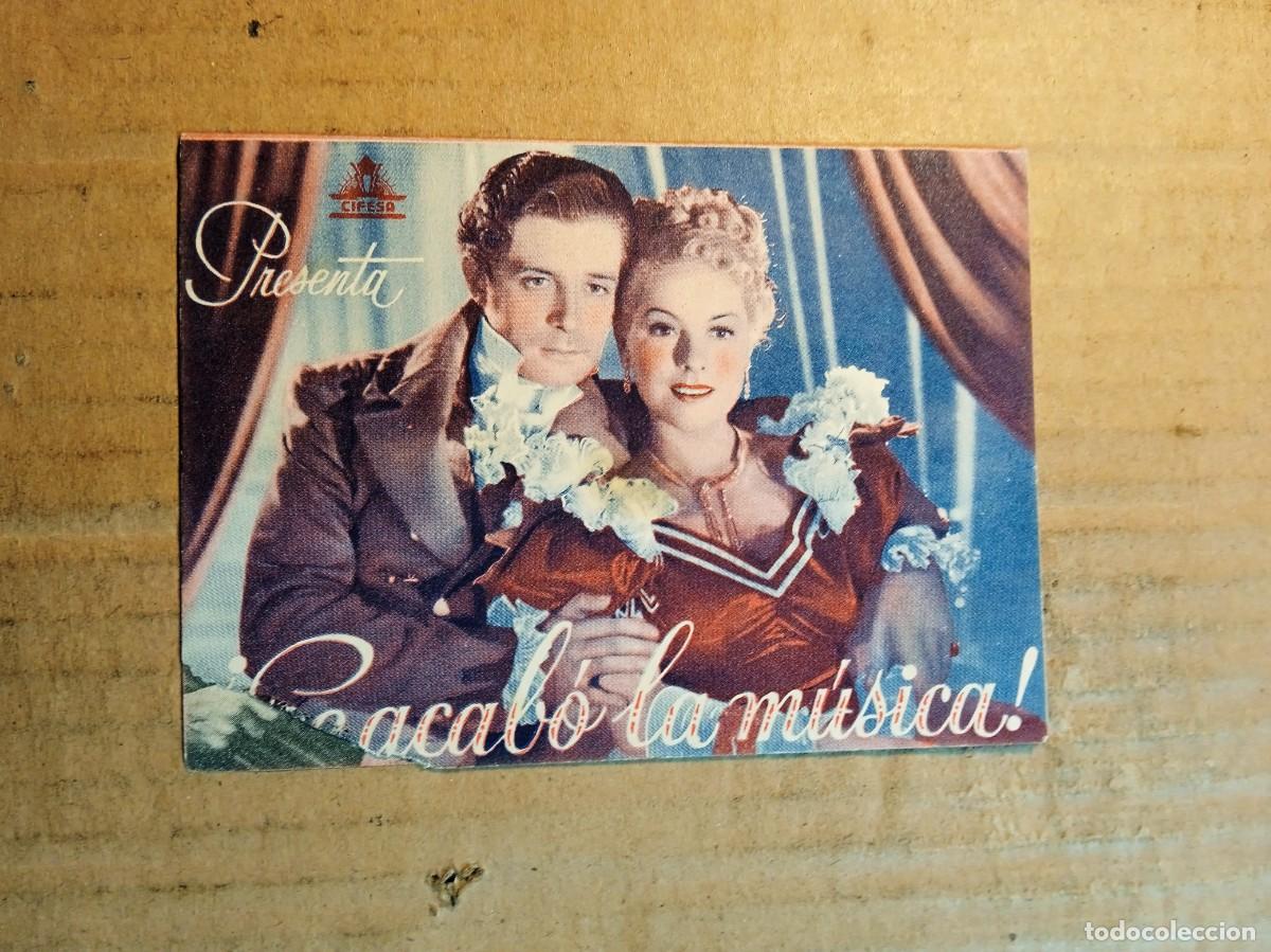 Cine: FOLLETO DE MANO DOBLE DE LA PEL&Iacute;CULA SE ACABO LA MUSICA