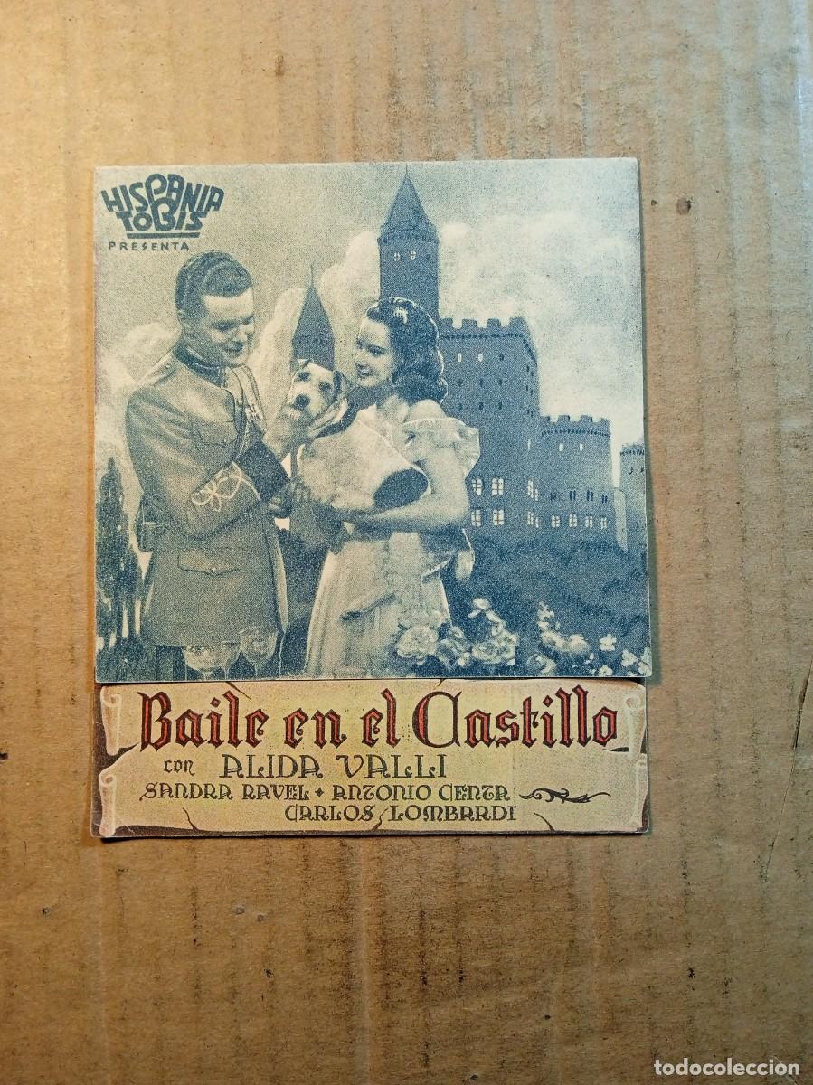 Folhetos de m&atilde;o de filmes antigos de cinema: FOLLETO DE MANO DOBLE DE LA PEL&Iacute;CULA BAILE EN EL CASTILLO
