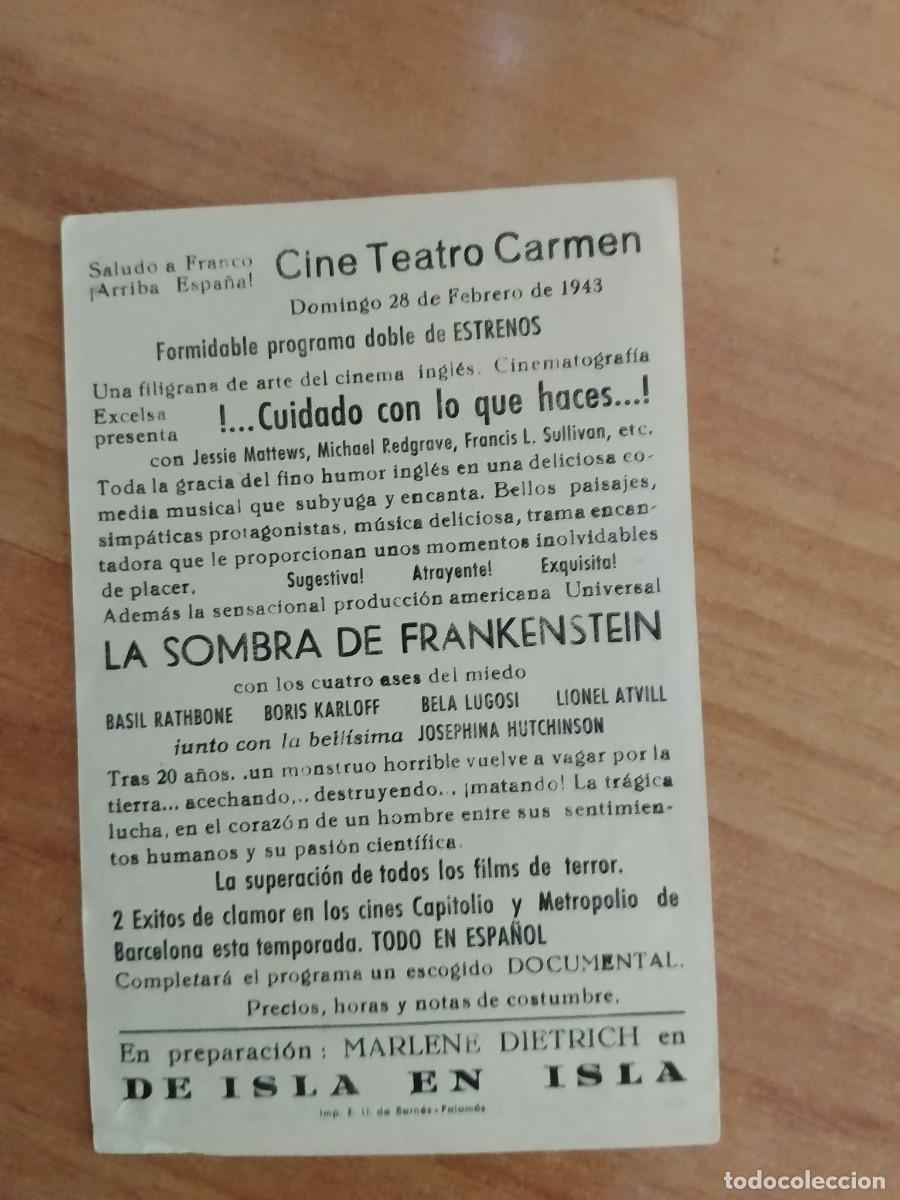 Cine: TURQ-PROGRAMA DE LA PELICULA --`CUIDADO CON LO QUE HACES CT - Foto 2