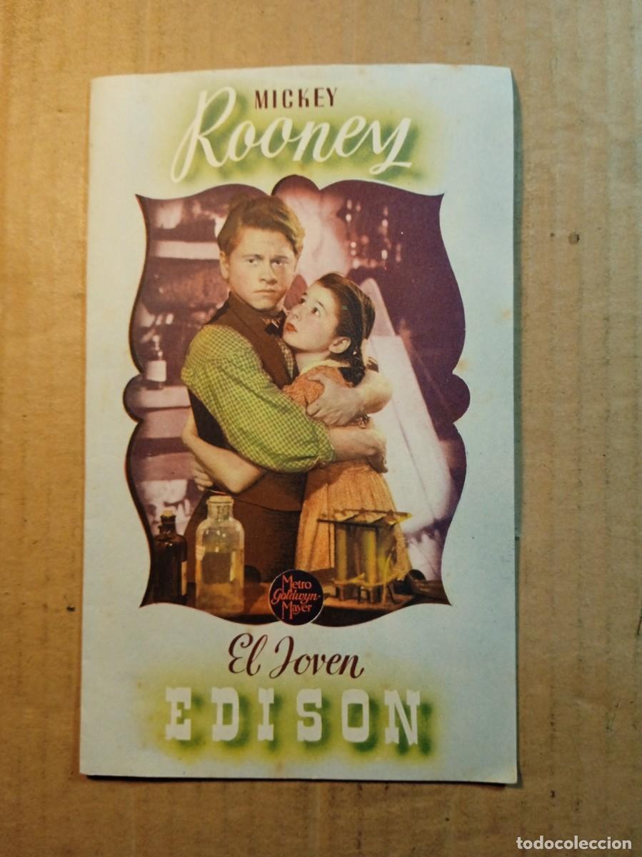 Cinema: FOLLETO DE MANO DOBLE DE LA PEL&Iacute;CULA EL JOVEN EDISON