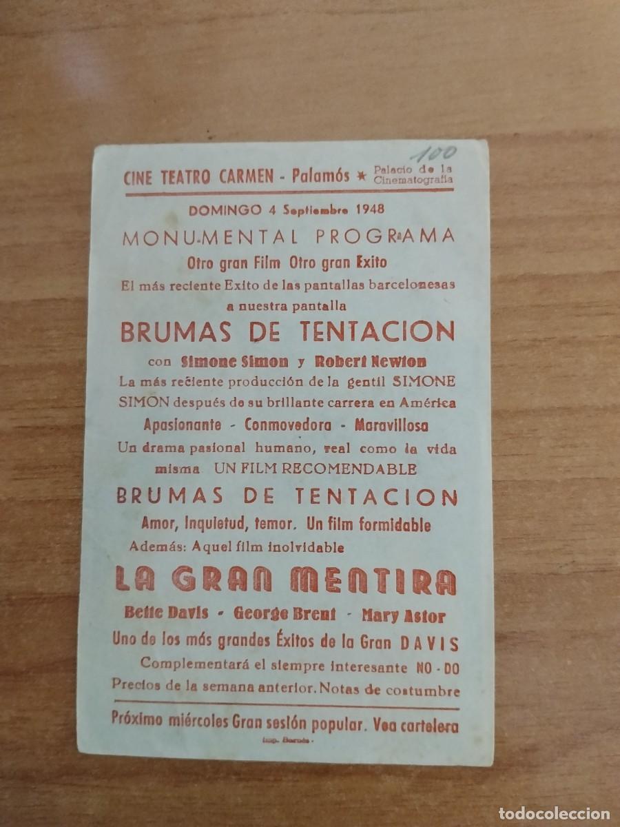 Cine: ROSA -PROGRAMA DE LA PELICULA --`BRUMAS DE TENTACION CT - Foto 2