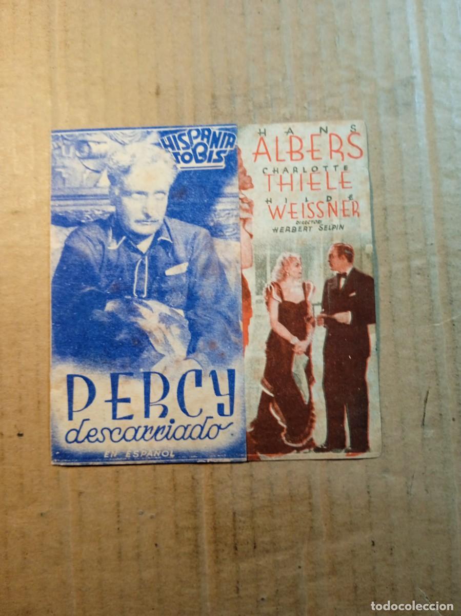  Foglietti di film di film antichi di cinema: FOLLETO DE MANO DOBLE DE LA PEL&Iacute;CULA PERCY DESCARRIADO