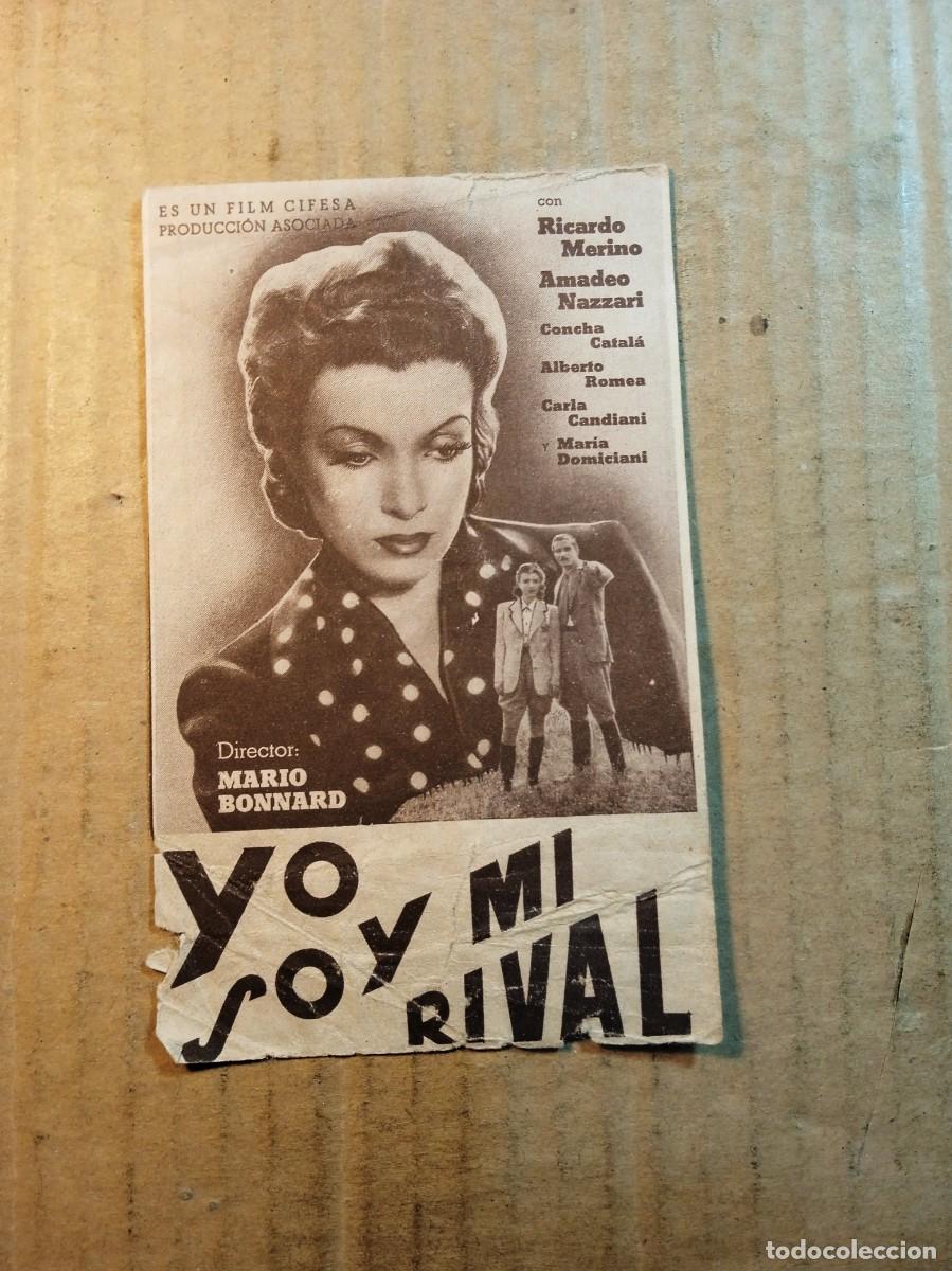 Folhetos de m&atilde;o de filmes antigos de cinema: FOLLETO DE MANO DOBLE DE LA PEL&Iacute;CULA YO SOY MI RIVAL