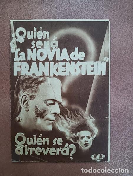 Cinema: LA NOVIA DE FRANKENSTEIN PROGRAMA DOBLE peque&ntilde;o UNIVERSAL BORIS KARLOFF HORROR
