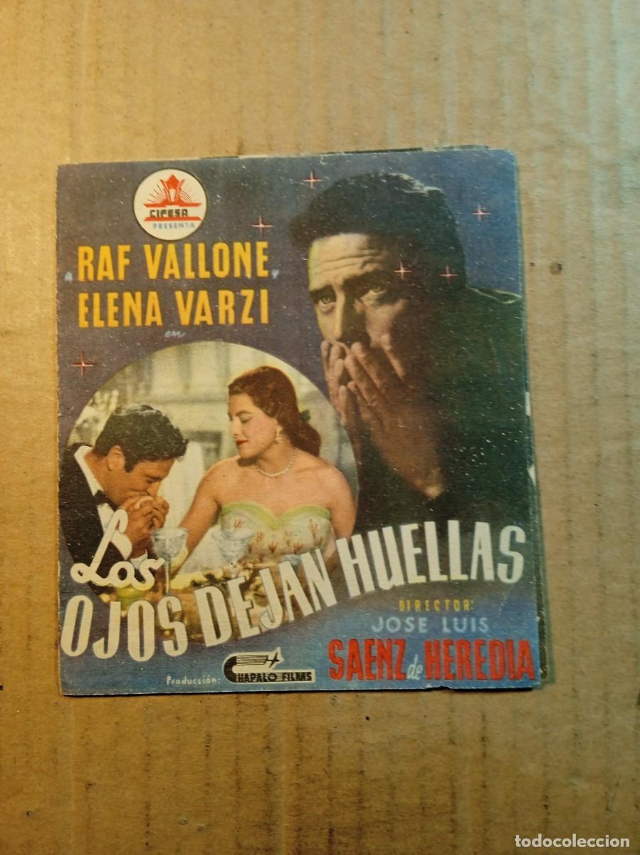 Cine: FOLLETO DE MANO DOBLE DE LA PEL&Iacute;CULA LOS OJOS DEJAN HUELLAS