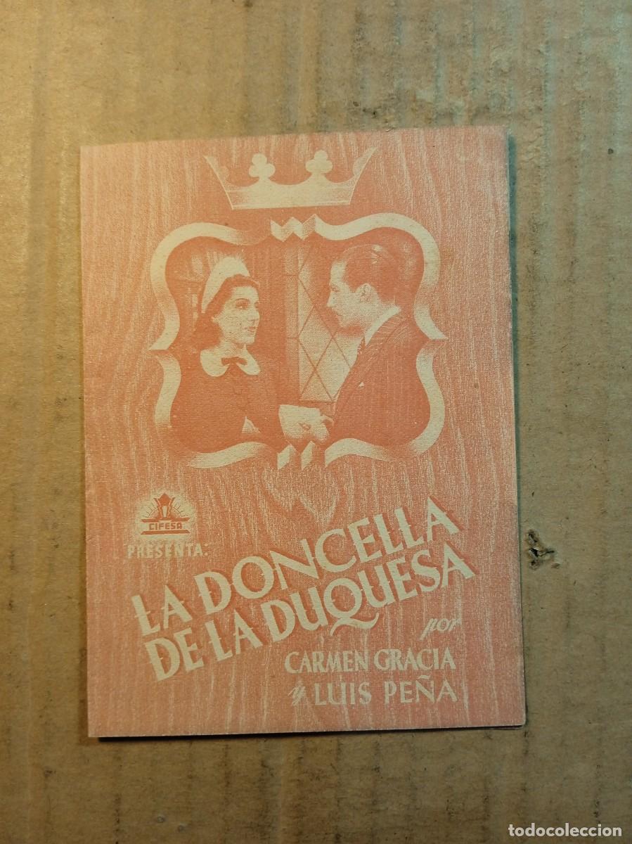 Cine: FOLLETO DE MANO DOBLE DE LA PEL&Iacute;CULA LA DONCELLA DE LA DUQUESA