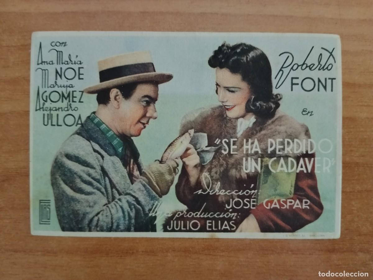 Cine: ROSA -PROGRAMA DE LA PELICULA --`SE HA PERDIDO UN CADAVER