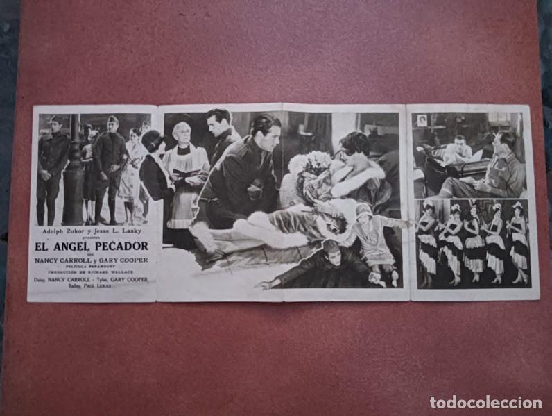 Cine: EL ANGEL PECADOR PROGRAMA DESPLEGABLE PARAMOUNT GARY COOPER NANCY CARROLL - Foto 2