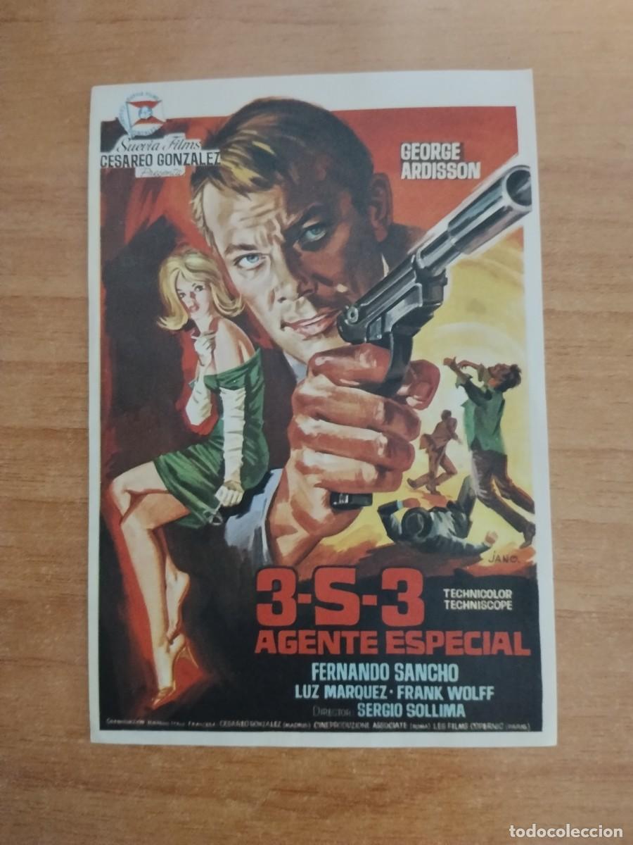 Cine: ROSA -PROGRAMA DE LA PELICULA --`3-S-3 AGENTE ESPECIAL