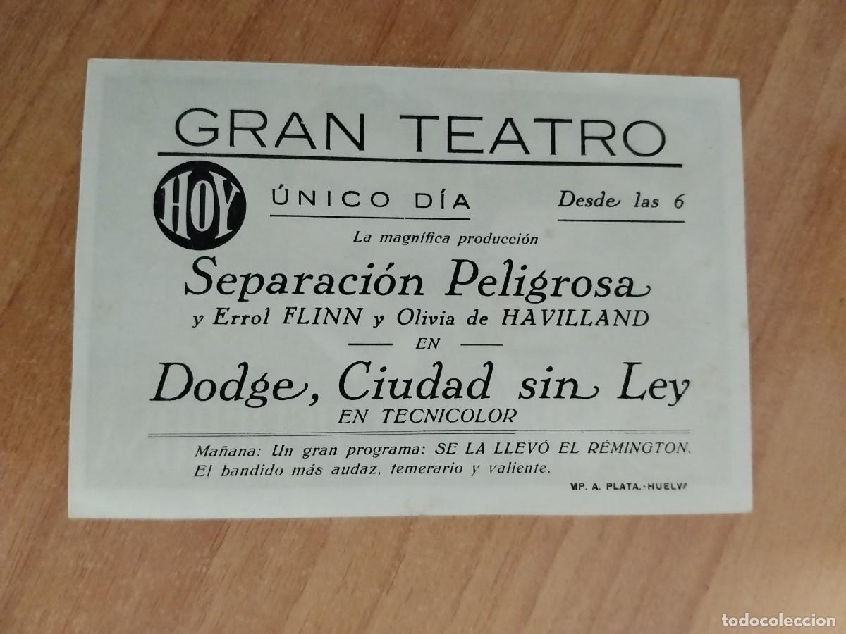 Cine: ROSA -PROGRAMA DE LA PELICULA --`SEPARACION PELIGROSA CT - Foto 2