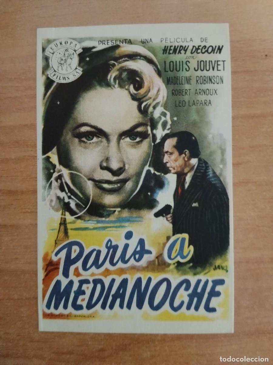 Cine: ROSA -PROGRAMA DE LA PELICULA --`PARIS A MEDIANOCHE CT