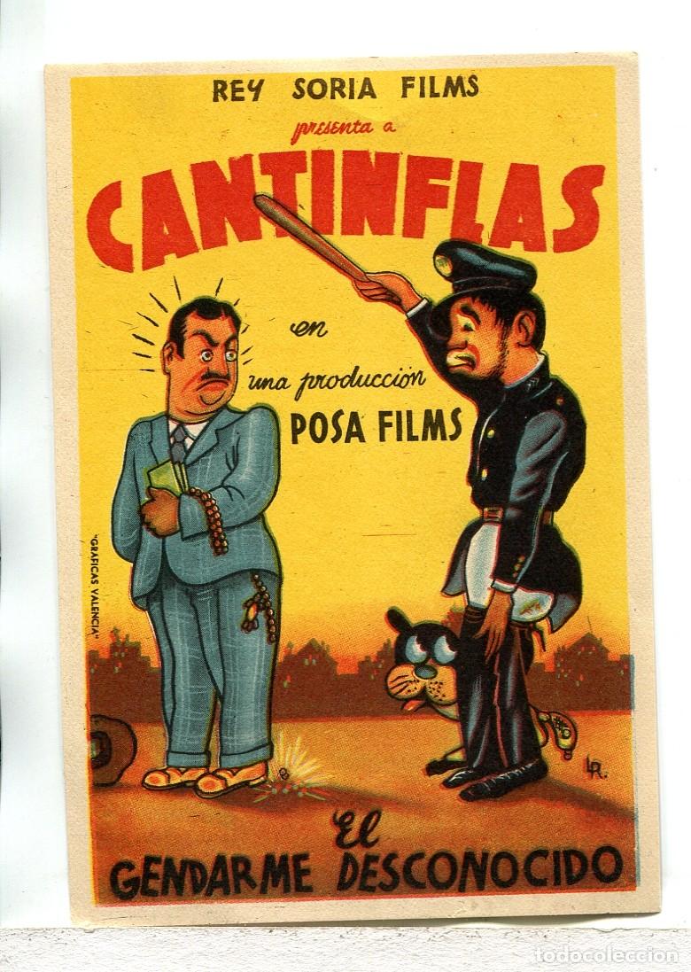 Folhetos de m&atilde;o de filmes antigos de cinema: EL GENDARME DESCONOCIDO, con Mario Moreno (Cantinflas).