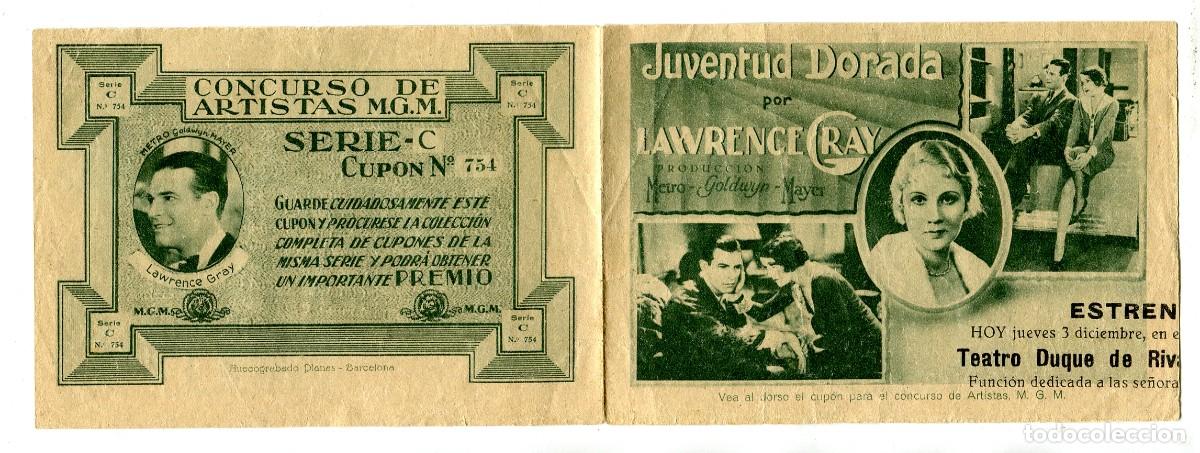 Cine: JUVENTUD DORADA, con Lawrence Gray. - Foto 1
