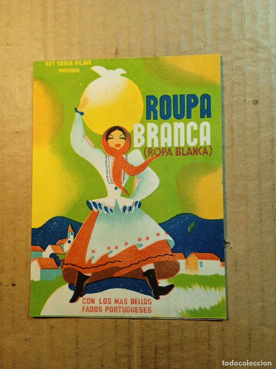  Flyers Publicitaires de films Anciens: FOLLETO DE MANO DOBLE DE LA PEL&Iacute;CULA ROUPA BRANCA (ROPA BLANCA)