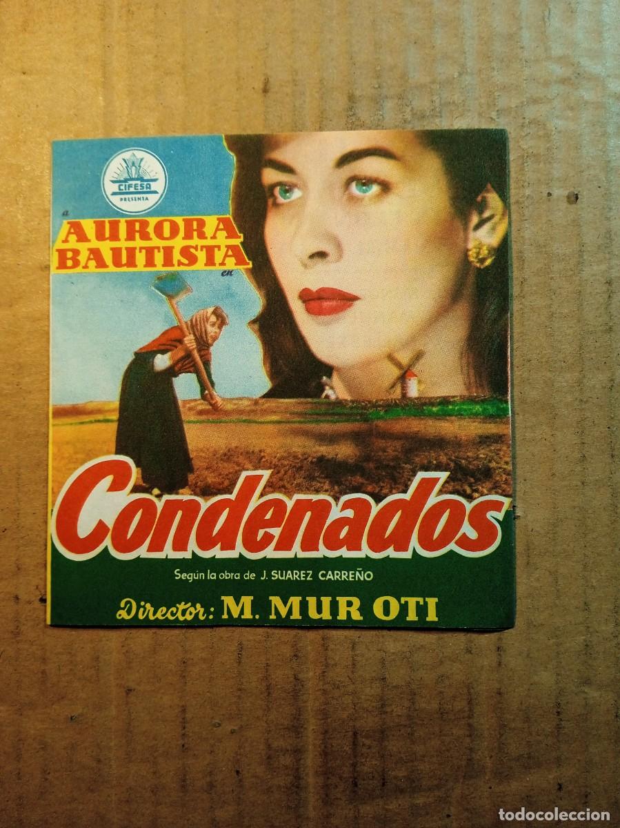 Folhetos de m&atilde;o de filmes antigos de cinema: FOLLETO DE MANO DOBLE DE LA PEL&Iacute;CULA CONDENADOS