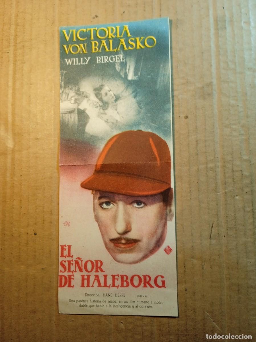 Folhetos de m&atilde;o de filmes antigos de cinema: FOLLETO DE MANO DOBLE DE LA PEL&Iacute;CULA EL SE&Ntilde;OR DE HALEBORG