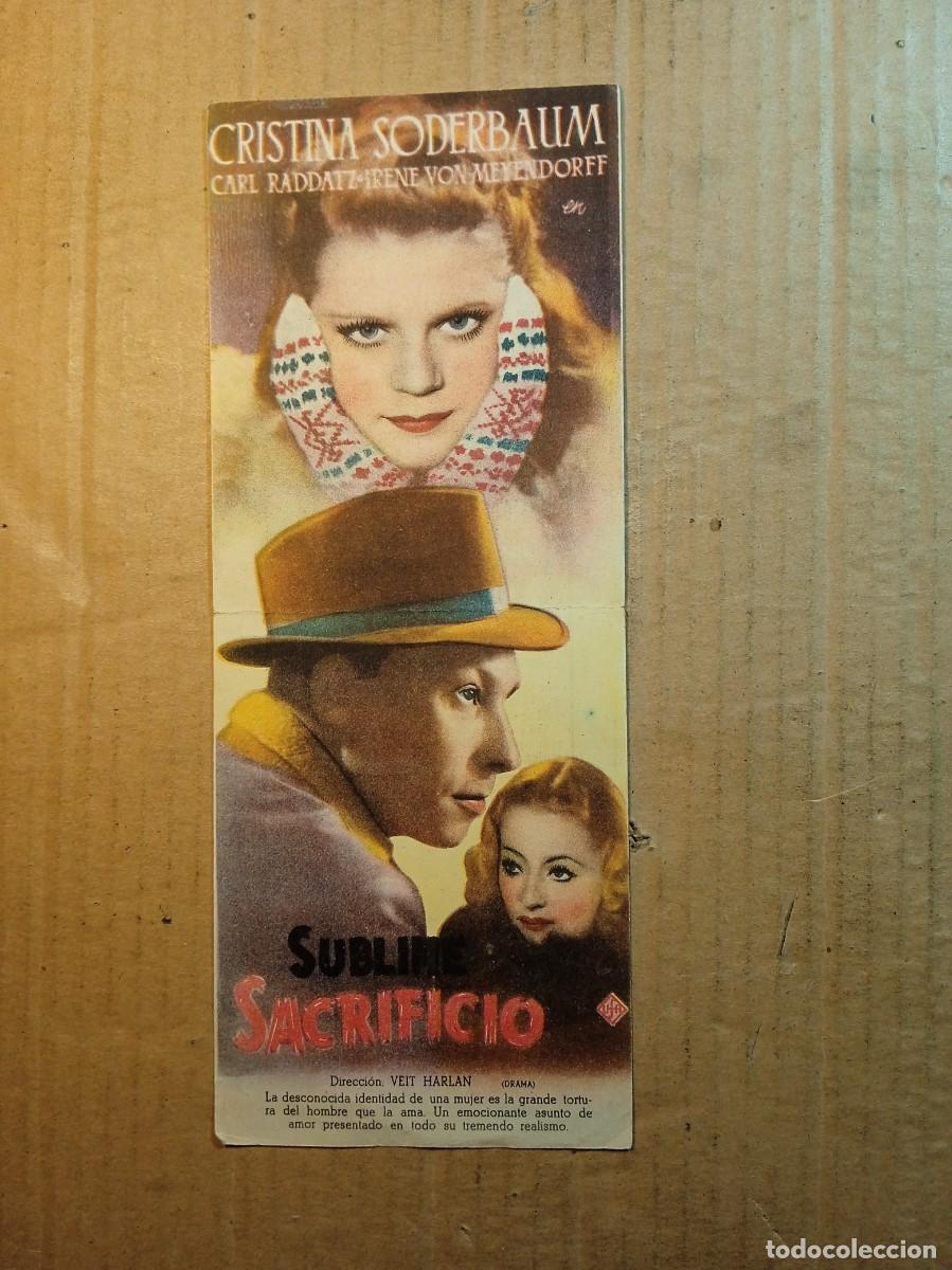 Cine: FOLLETO DE MANO DOBLE DE LA PEL&Iacute;CULA SUBLIME SACRIFICIO