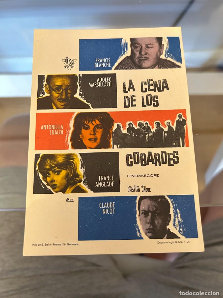 Cine: 1826 la cena de los cobardes sin publicidad buen estado