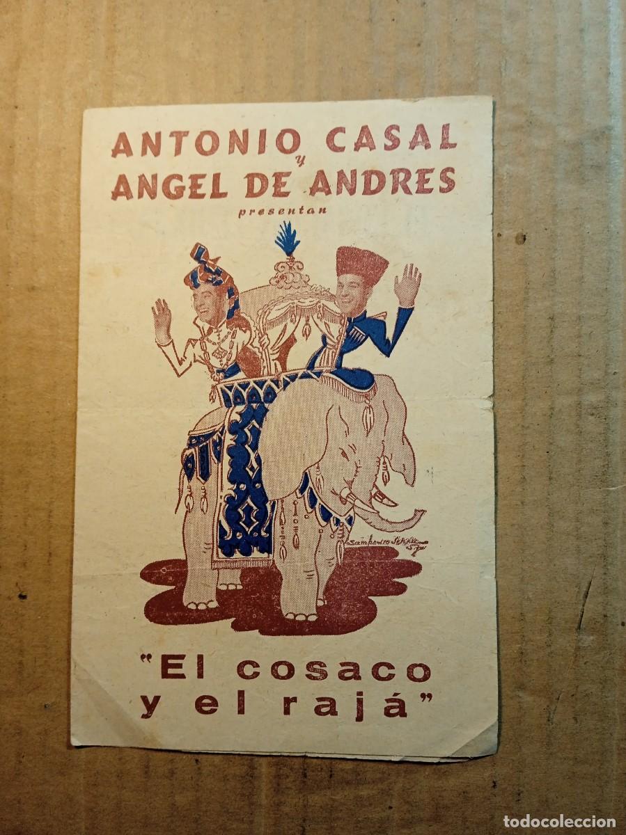  Flyers Publicitaires de films Anciens: FOLLETO DE MANO DOBLE DE LA PEL&Iacute;CULA EL COSACO Y EL RAJA