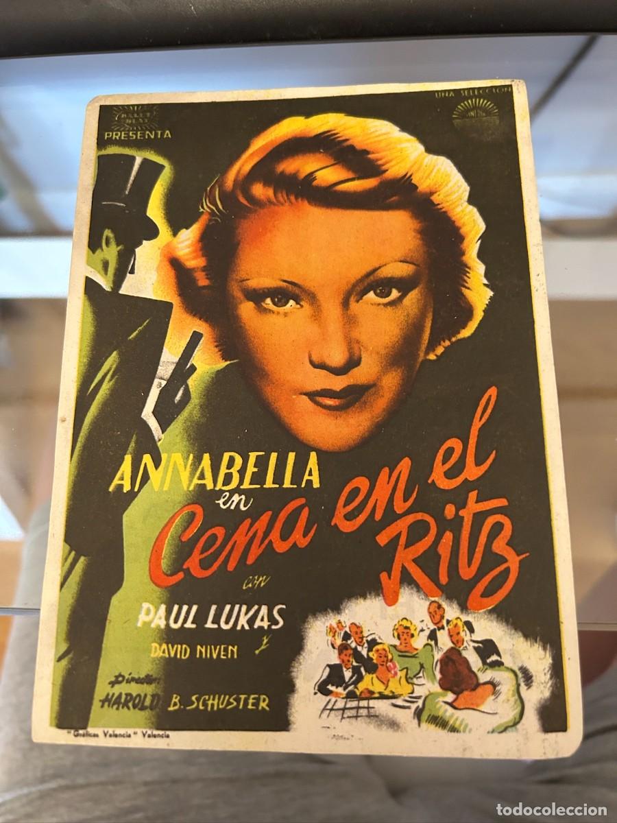 Cine: 1835 cena en el ritz cine mistral barcelona con publicidad buen estado