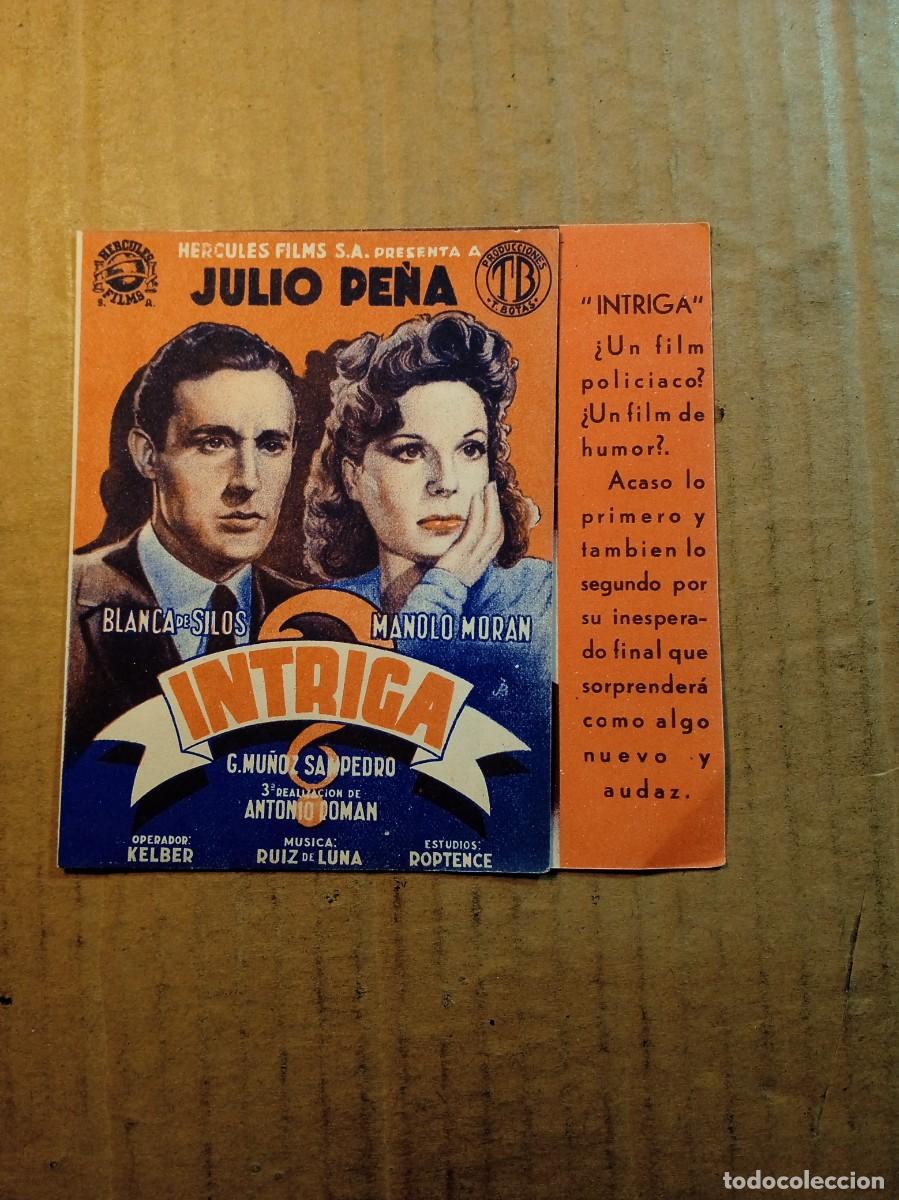 Cinema: FOLLETO DE MANO DOBLE DE LA PEL&Iacute;CULA INTRIGA