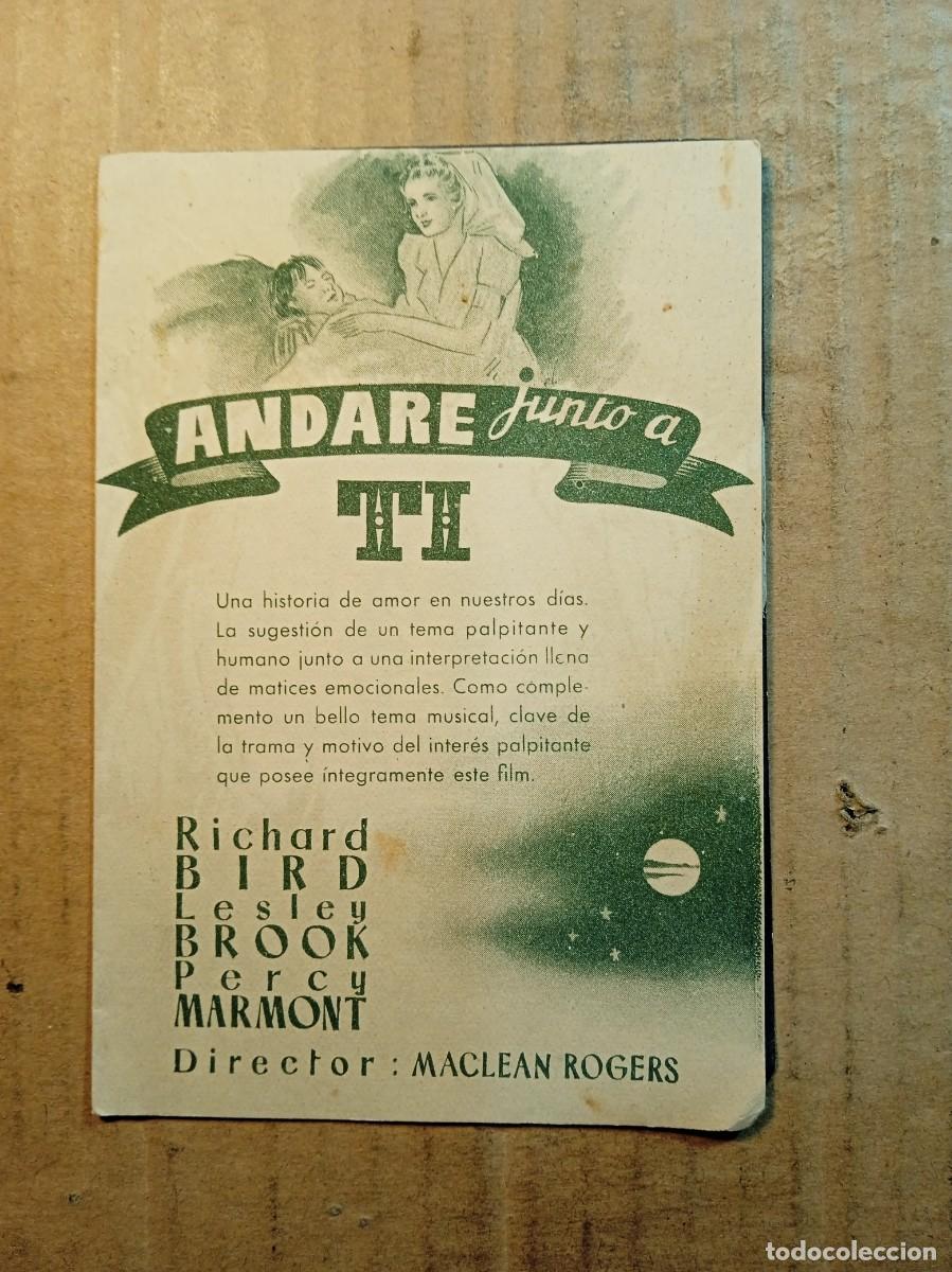 Cine: FOLLETO DE MANO DOBLE DE LA PEL&Iacute;CULA ANDARE JUNTO A TI