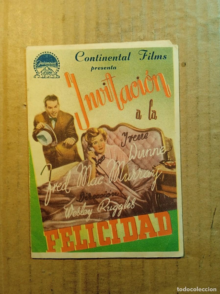 Cinema: FOLLETO DE MANO DOBLE DE LA PEL&Iacute;CULA INVITACI&Oacute;N A LA FELICIDAD