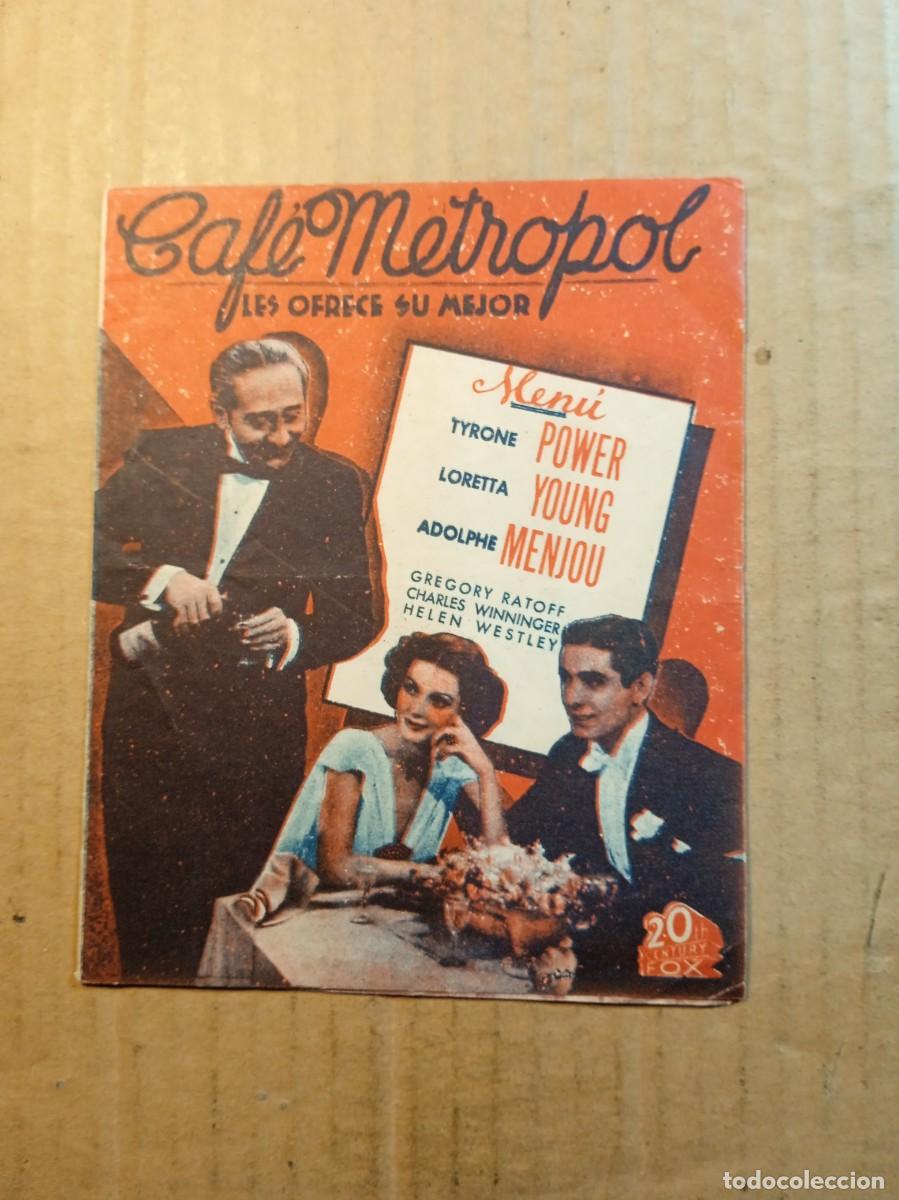 Cinema: FOLLETO DE MANO DOBLE DE LA PEL&Iacute;CULA CAFE METROPOL