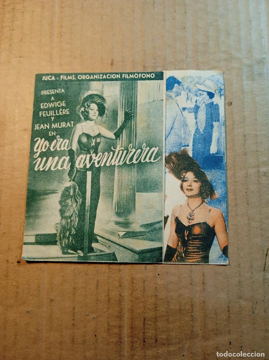 Cine: FOLLETO DE MANO DOBLE DE LA PEL&Iacute;CULA YO ERA UNA AVENTURERA