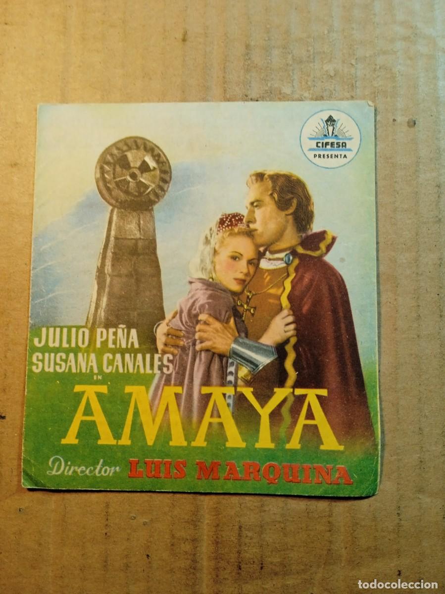 Cine: FOLLETO DE MANO DOBLE DE LA PEL&Iacute;CULA AMAYA