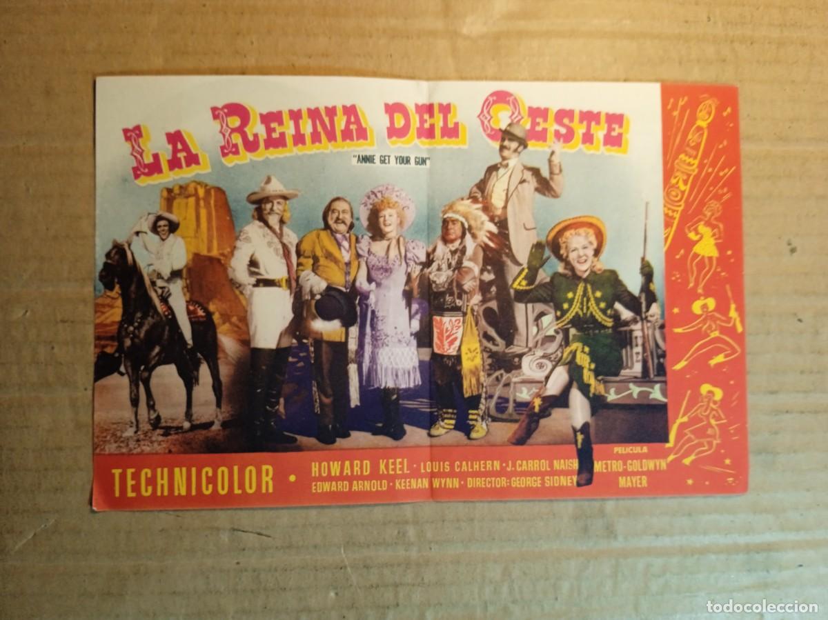  Foglietti di film di film antichi di cinema: FOLLETO DE MANO DOBLE DE LA PEL&Iacute;CULA LA REINA DEL OESTE