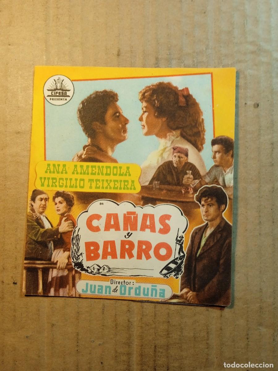 Cine: FOLLETO DE MANO DOBLE DE LA PEL&Iacute;CULA CA&Ntilde;AS Y BARRO