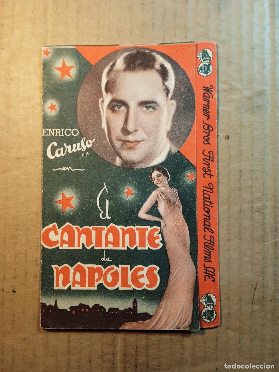 Cine: FOLLETO DE MANO DOBLE DE LA PEL&Iacute;CULA EL CANTANTE DE N&Aacute;POLES