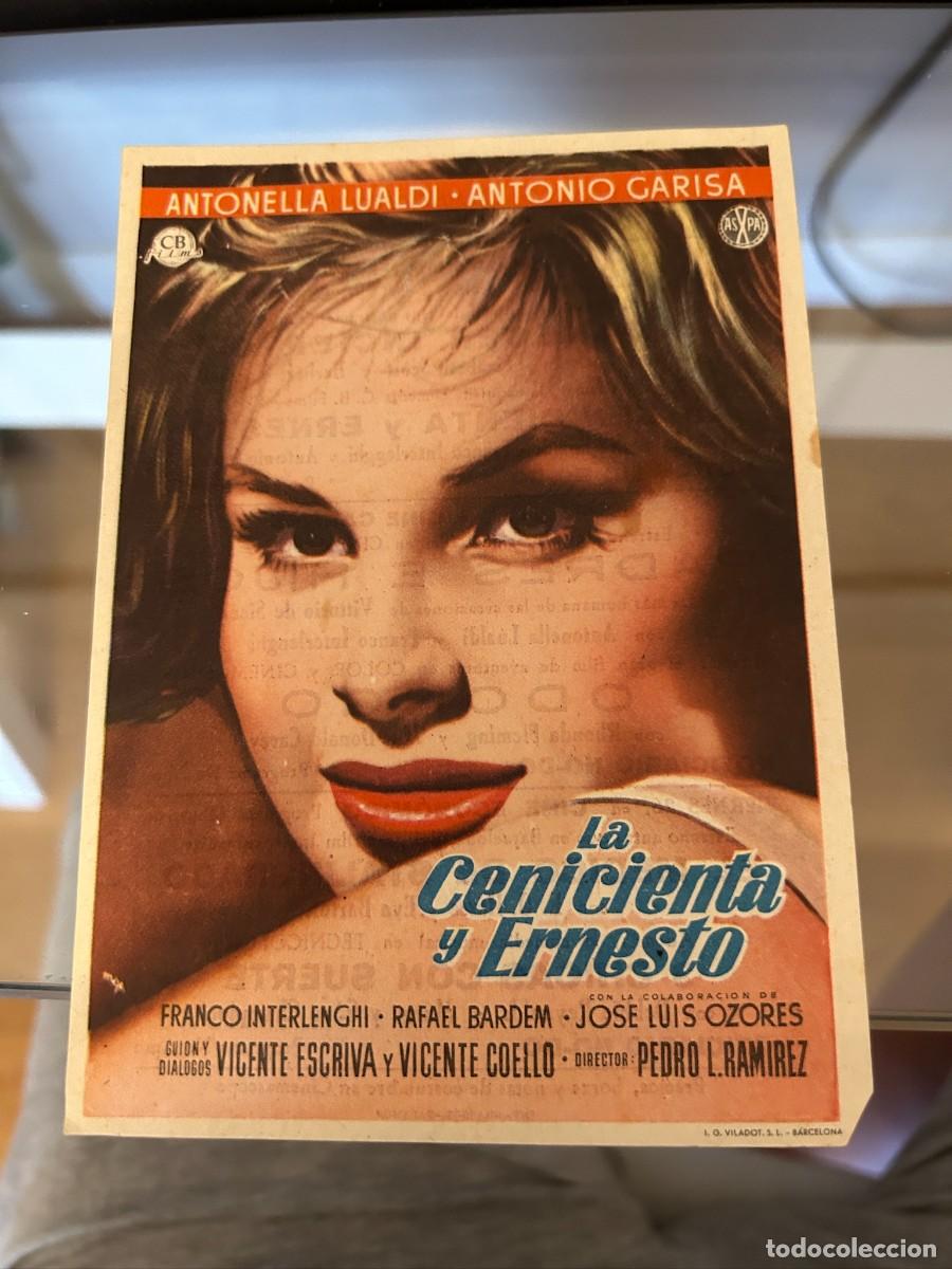 Cine: 1838 la cenicienta y ernesto cine carmen palamos con publicidad buen estado